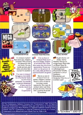 Micro Machines (Europe) (Unl) box cover back